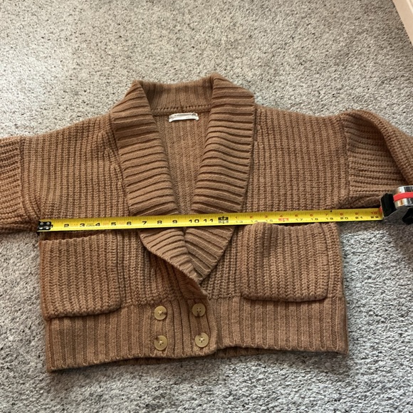 Anthropologie Tan Ribbed Cardigan - Picture 6 of 9